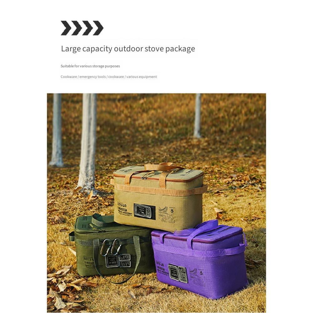 Large Capacity Outdoor Kitchenware Storage Bag, Foldable Tactical Camping Gear Bag, Wild Camping Stove Organizer Pouch