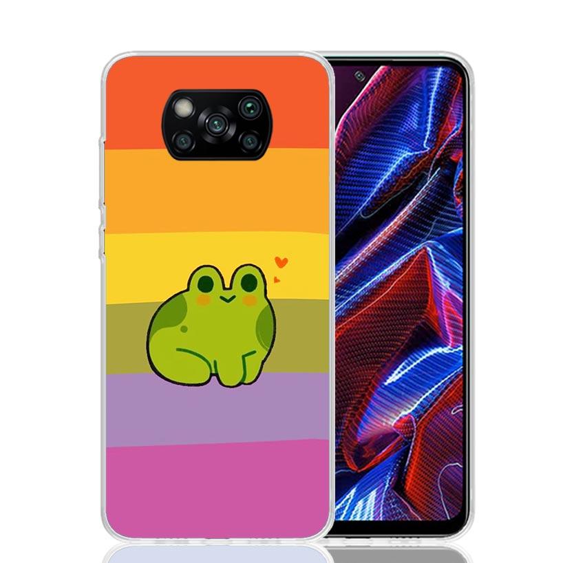 Cottagecore Frog Mushroom Kawaii Case Phone Cover for Xiaomi Redmi Note 10 9 9S 8 8T 7 5 Pro Mi 12T 11T 10T 9T 12 11 Lite A3 A2