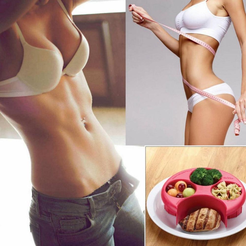 Kitchen Dinnerware Diet Control Meal Measure Dish Food Portion Control Plate Lose Weight Tool