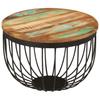 Coffee Table Ø50x35 Cm Solid Reclaimed Wood and Steel