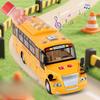 AAZI1 Golden Cube Simulation 1:24 Alloy School Bus Early Education Edition Car Model Ornament Toys Wholesale Distribution