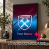Custom Name West Ham United FC 5D Diamond Painting Personalized Full Drill Diamond Art Kit Gift