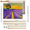 RUOPOTY Painting By Number Lavender Landscape Handpainted Unique Gift Picture Coloring By Numbers Balloon Children's Room Decor