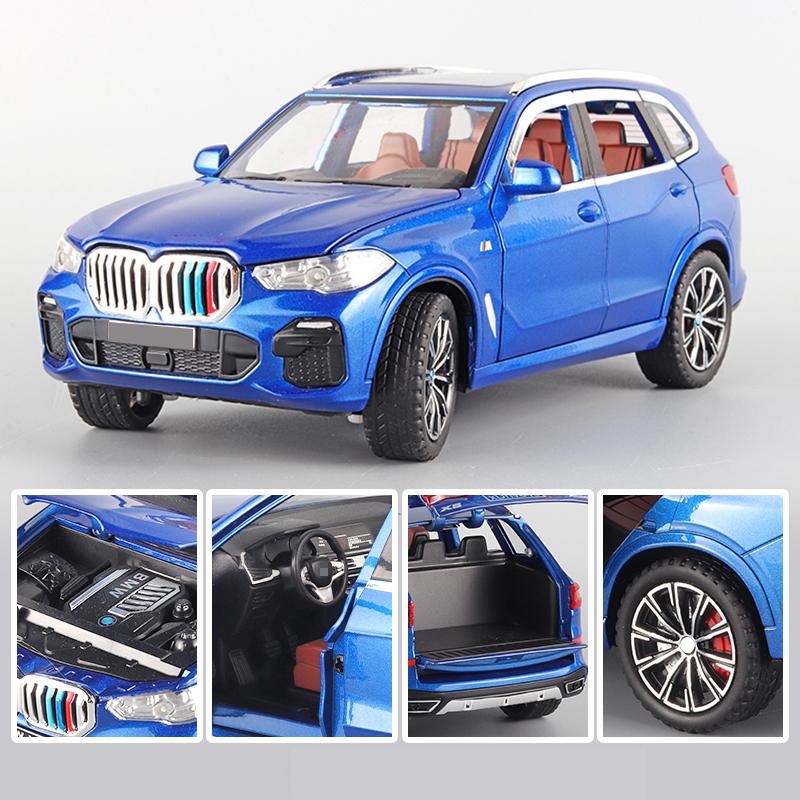1/24 BMW X5 Legierung Druckgussmodell SUV Sound & Licht Serie Kinderspielzeug Geschenk für Kinder Geburtstagsgeschenk Trendiges Ausstellungsstück