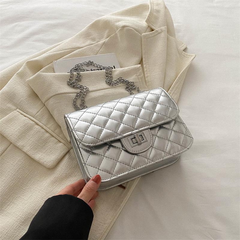 This Year's Popular Fashion Diamond Bag 2025 New Personalized Messenger Bag Women's Trend Fashion Portable Shoulder Small Square Bag