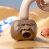 Funny Tea Pet Yawning Person Avatar Plastic Ugly Tea Pet Squirting Toy Boy Girl Stress Relief Toy Tea Set Tea Table Decoration