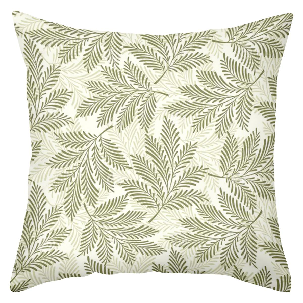 

1 Pieces -2D flat printing Leaf Patterned Cushions for Home Decor Polyester pillowcase sofa decorative cushion cover 16x16Inch