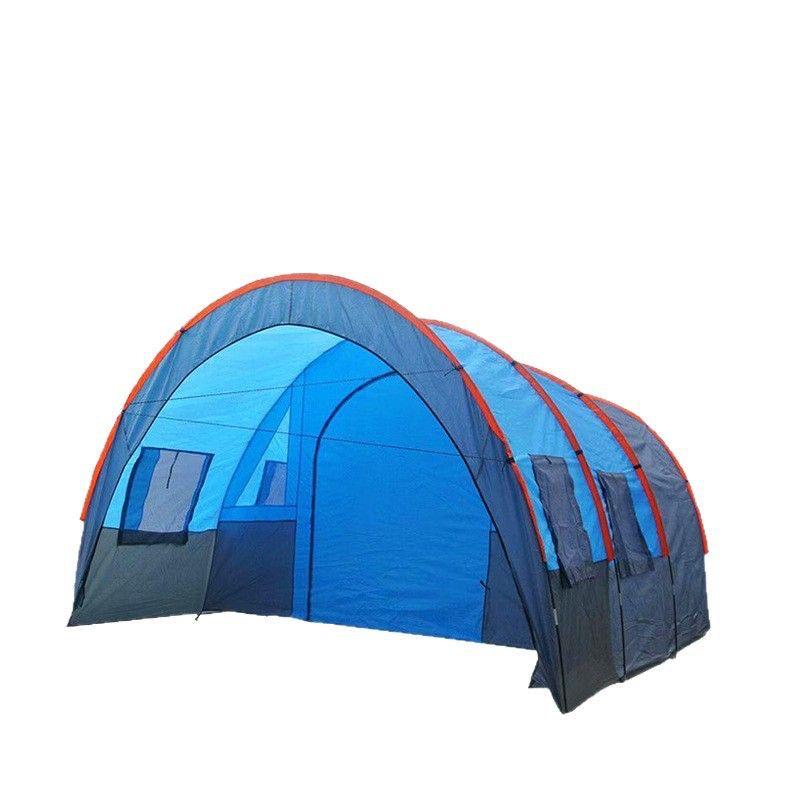 8-Person Large Tunnel Tent: Waterproof Sunshade for Camping