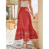 Bohemia Floral Single-Breasted Dress Seaside Cotton Silk