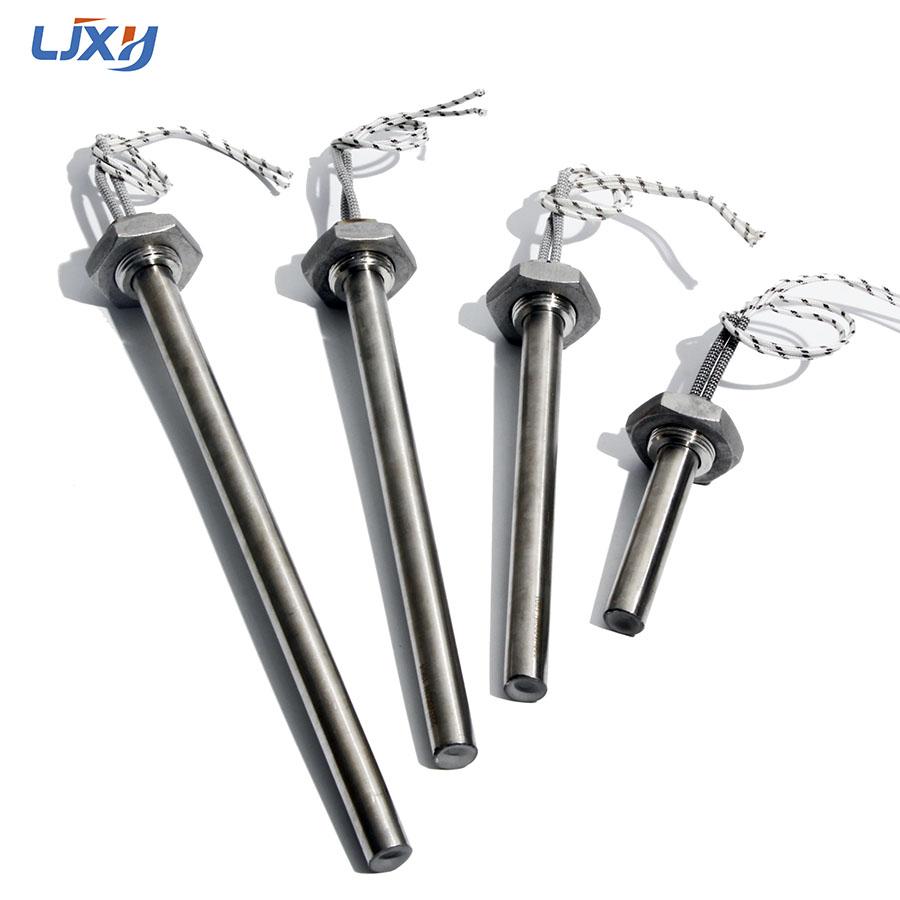 LJXH DN15 (1/2") Thread Cartridge Heater Heating Element for Water 201SS 15mm Tube Dia. 1300W/1500W/1700W/1800W/2200W with Nut