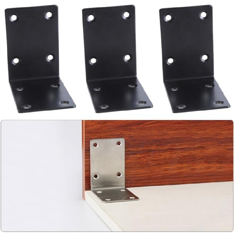 10pcs Heavy Duty Steel L Angles Brackets with Not rusts Coating Wood Shelf Support Outdoor Metal Brackets set for Wood