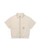 Kodak Breeze Light Crop Short Sleeve Zip-Up Women'S Ivory