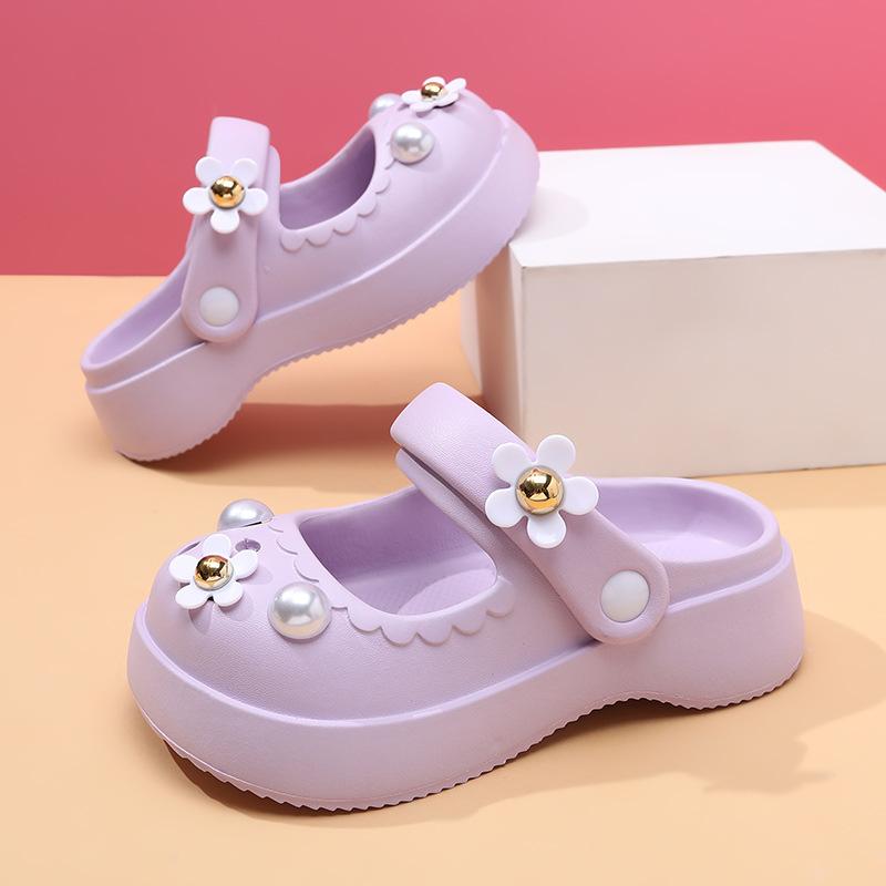 Trendy Cute Girls Sandals For Summer Beach Lightweight Eva Slip Resistant Footwear In Various Colors