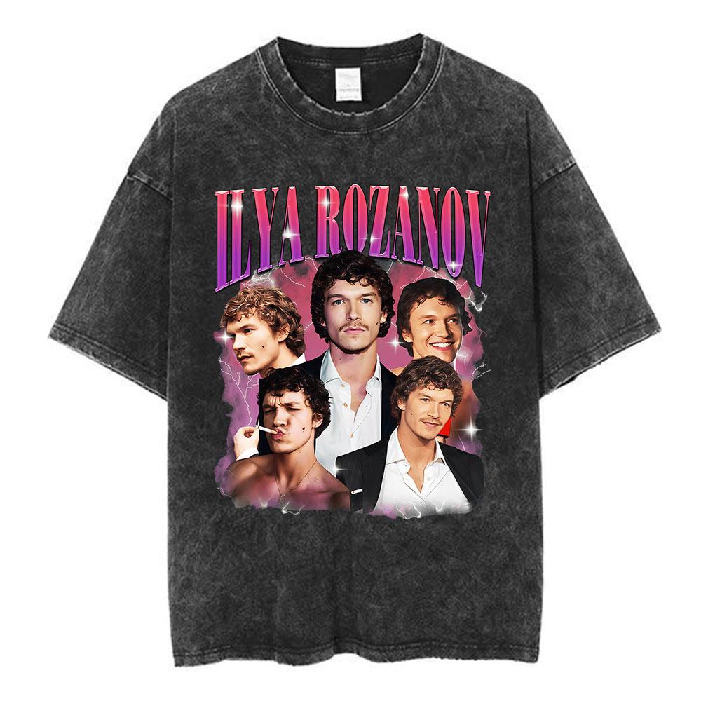 

Vintage Washed Heated Rivalry Ilya Rozanov Tshirts Men Women Clothing Fashion Short Sleeve Oversized T Shirts Streetwear S
