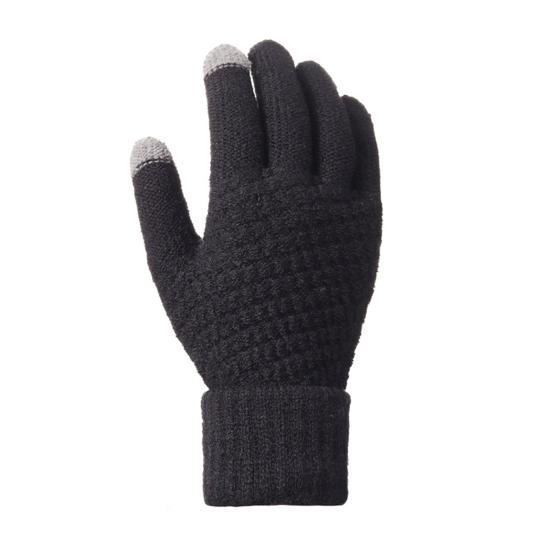 3Pcs/Set Women Winter Hat Scarf Gloves Set Plush Ball Decor Twist Texture Knitting Hat Long Scarf Warm Gloves Set