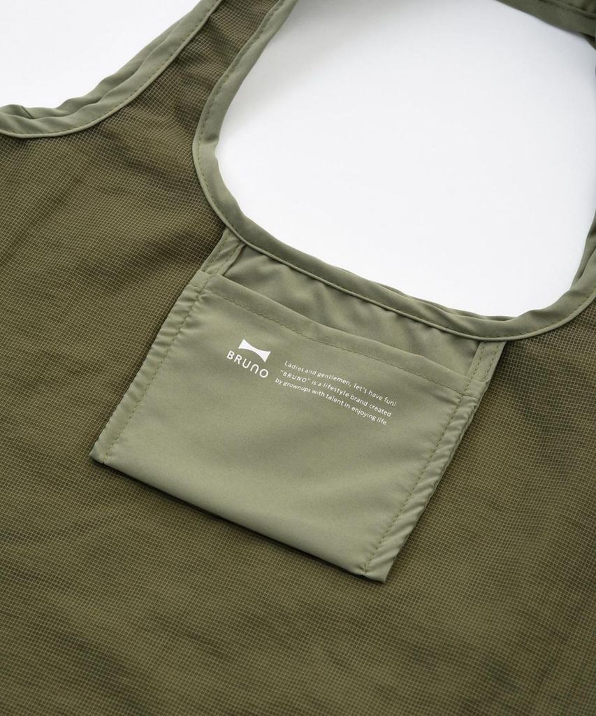 BRUNO Pocketable Eco Bag, Medium, Black, No Size, BDS039-BK