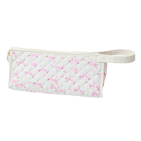 Gesteppte Haartrocknertasche Floral Reiseaufbewahrungsbeutel mit Griff Niedlicher Tragbarer Haarwerkzeug-Organizer für Haartrockner und Zubehör