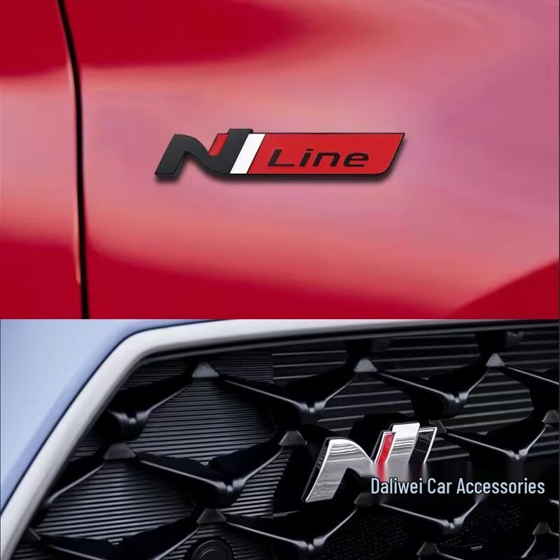 Compatible with Modern High-Performance N-Badge and N-Line Badge for Elantra, Sonata, Mingtu, Tucson, Fiesta Grille