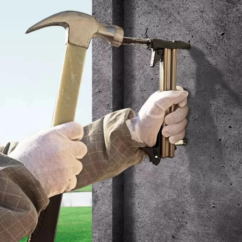 Manual Concrete Nail Gun ST18 Hand Tacker Tool for Woodworking Cement Mounting