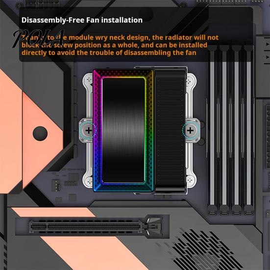 Easy Installation CPU Cooler Cooling Fan for LGA 1700/1200/115X AM4/AM5 5V ARGB 4Pin PWM Quiet Computer Large Air Flow Desktop Chassis Case
