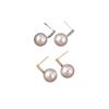 S925 Sterling Silver Pearl & Zirconia Stud Earrings - Elegant & Versatile Design E048