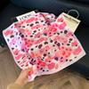 Simulated silk women's small square scarf, Korean cashew nut leopard print small silk scarf, headscarf, four-season scarf, professional scarf.