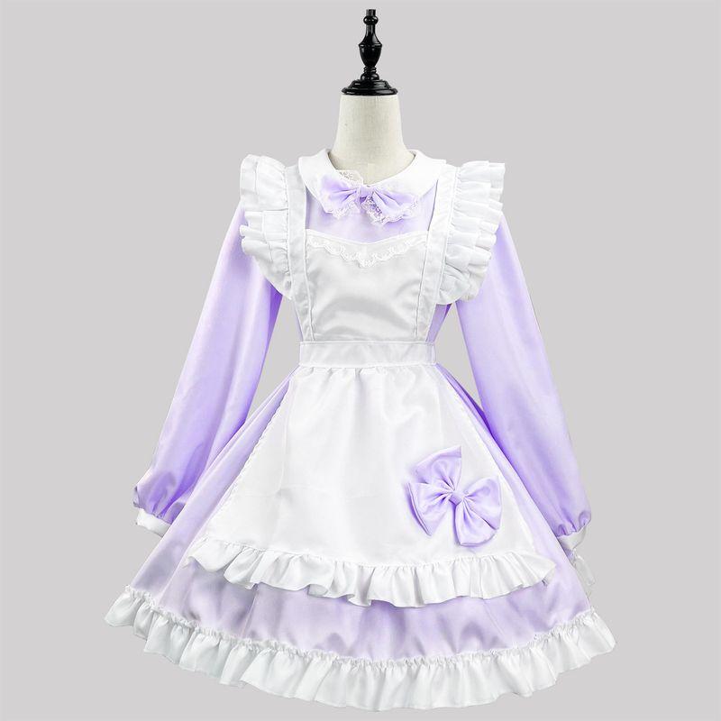 Original Super Cute Japanese-Style Black and White Maid Outfit Cross-Border Long-Sleeve Maid Costume Cosplay Performance Outfit