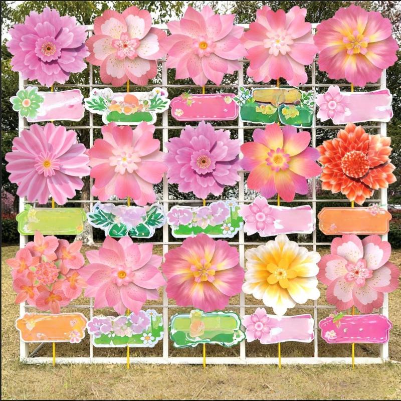 

1Pcs Children S Wind Spinner Outdoor Spring Flowers Cherry Blossoms Windmill Home Garden Decor Park Scenic Area Ornament One Size