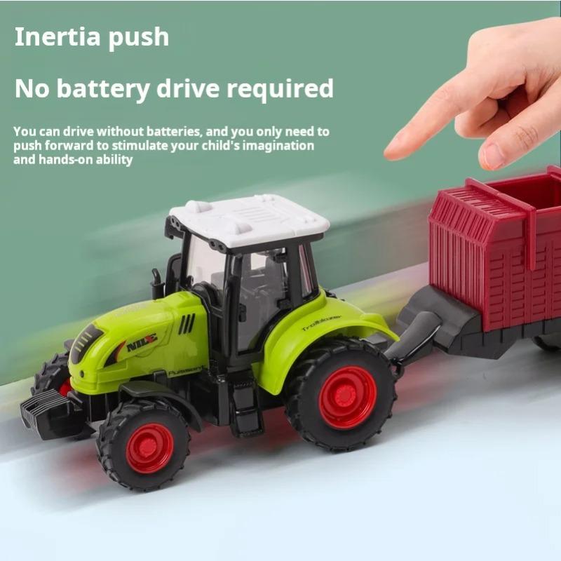 Simulation Farmer's Car Lawn Mower Tractor Pull Back Kids Toys Inertial Vehicle Engineering Excavator Model ToyBoy Birthday Gift