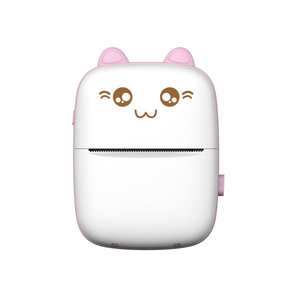 Mini Cat Thermal Label Printer Bluetooth Phone Printer Fun Print Pink