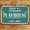 Personalized Custom Vintage Playhouse Treehouse Metal Sign Wall Decor