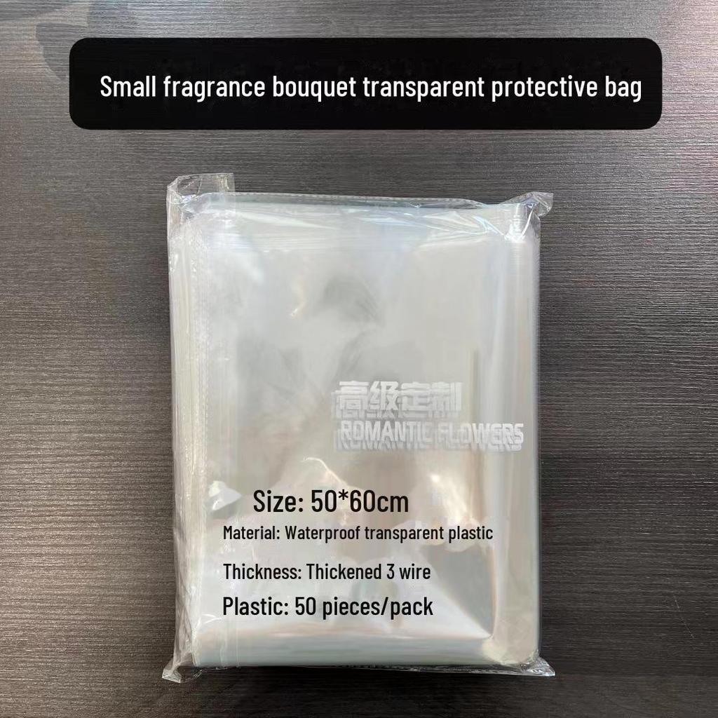 Transparent Waterproof Bouquet Delivery Bag for Flower Shops - Floral Packaging Materials