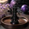 Gruseliges Haus Thema Zubehör Halloween Vogelscheuche Krähe Statue, 3D Gedruckter Kürbiskopf mit Gruseliger Kaminregal Akzent Krähe, Spukhaus