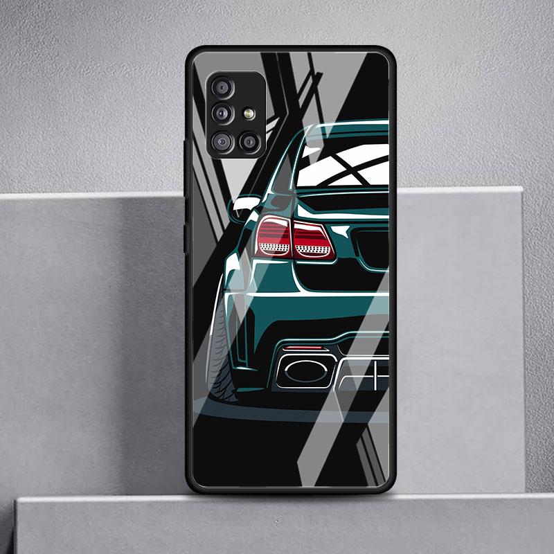 Japan JDM Sport Autos Comic Glas Fall Für Samsung Galaxy A52 A71 A50 A51 A70 A21s A31 A72 A10 A12 A30 A22 5G Telefon Abdeckung