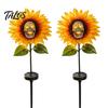 Solar Garden Lights Outdoor Waterproof Stake Light, Gothic Skull And Sunflower Statue Lamp, Durable Decorative for Flower Beds LED Landscape