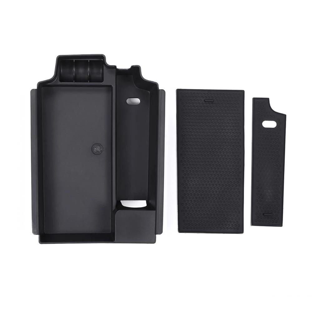 

ABS пластик автомобильный ящик для хранения центральной консоли лоток для телефона аксессуары с ковриком подходит для BMW 5 серии G30 G38 6 серии GT For 5 Series 2018-19 чёрный