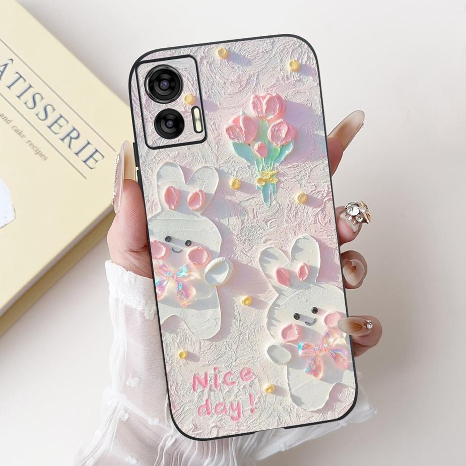 For Motorola Edge 30 LIte Case Cute Panda Cartoon Cover Shockproof Soft TPU Phone Case For Motorola Edge 30 Neo Edge30 Lite Bags
