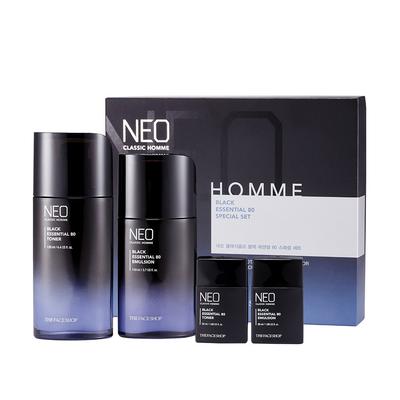 Neo Classic Homme Black Essential Set Toner 130ml + Emulsion 110ml + Toner 30ml + Emulsion 30ml