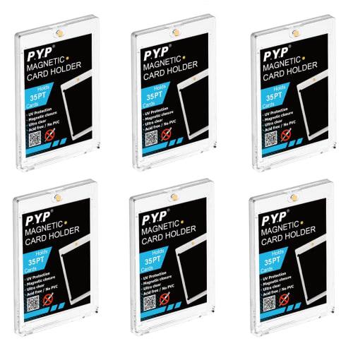 6-Pack Magnetic Card Loader, Trading Card Case, UV Protection, Protects Trading Cards, Storage, Protective Case for Collectible Cards, Fits Approximat