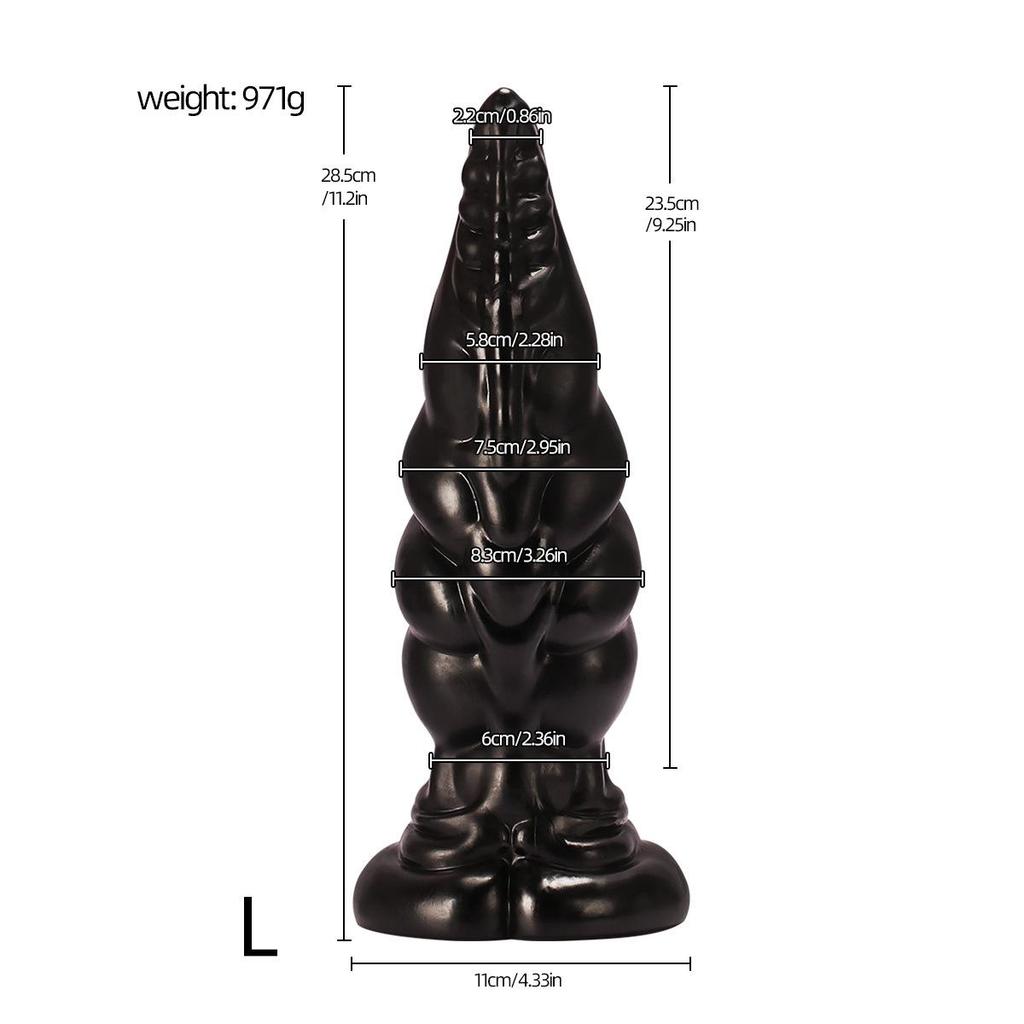 Alien Rhinoceros Horn Anal Plug - Thick, Large Anus Plug for Men & Women, Erotic Toy & Masturbator