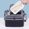Insulated Lunch Bag Double Deck Lunch Cooler Bag Leakproof Meal Carrier Expandable Lunch Box Reusable Cooler Bag with Pocket