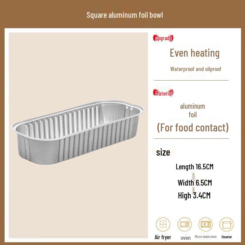 Einweg Rechteckige Aluminiumfolienpfannen