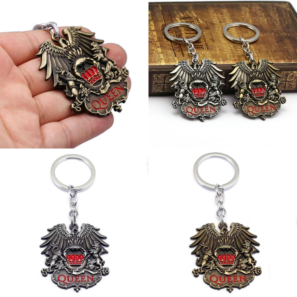 Tidlös Queen Klassisk Rockband Freddie Mercury Metallhänge Nyckelringstillbehör