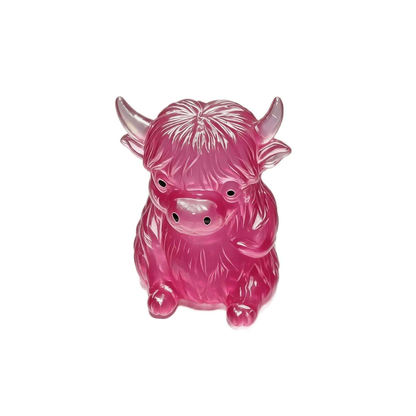 

Highland Cattle Resin Figurine Handcrafted Decorative Sculpture Animal Collectible Gift Unique Design for Home Office Display One Size красный
