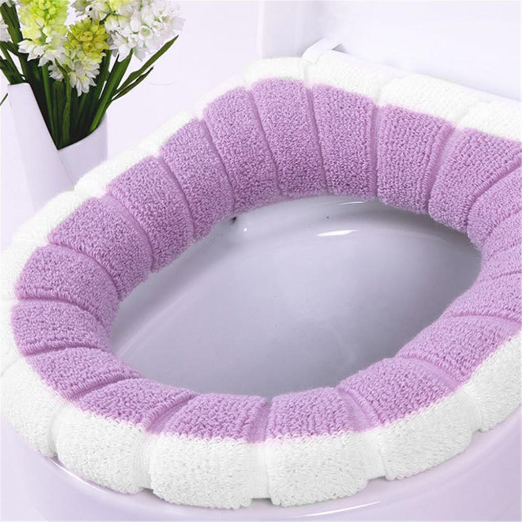 Toilet Seat Mat Soft Pad Washable Closestool Mat Warmer Cushion Bathroom Accessories