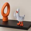 Statua Divertente Dito Medio, Statuetta di Anatra Rude in Resina da 6 Pollici con Finitura Opaca, Ornamento Eccentrico da Scrivania, Regalo per Alleviare lo Stress per la Casa