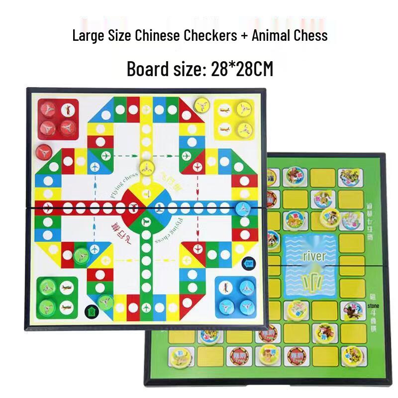 Mussels Magnetic Foldable Ludo & Animal Chess Game Set
