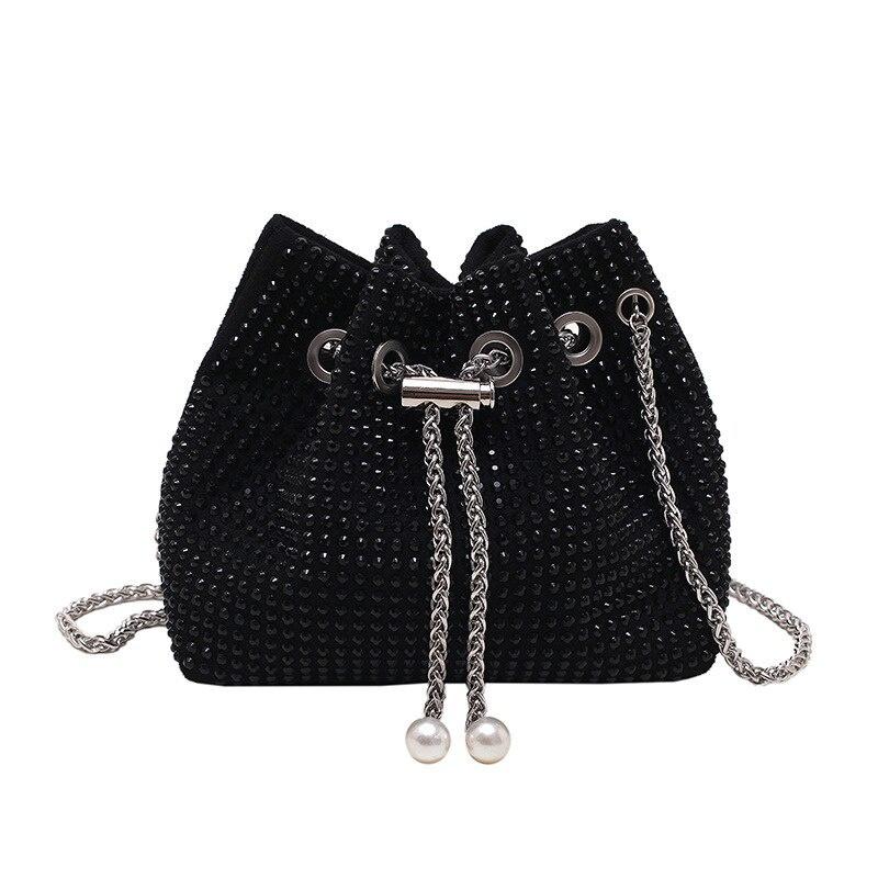 2022 Summer Mini Rhinestone Women's Bag Fashion Diamond-studded Blessing Bag Rhinestone Chain Messenger Bag