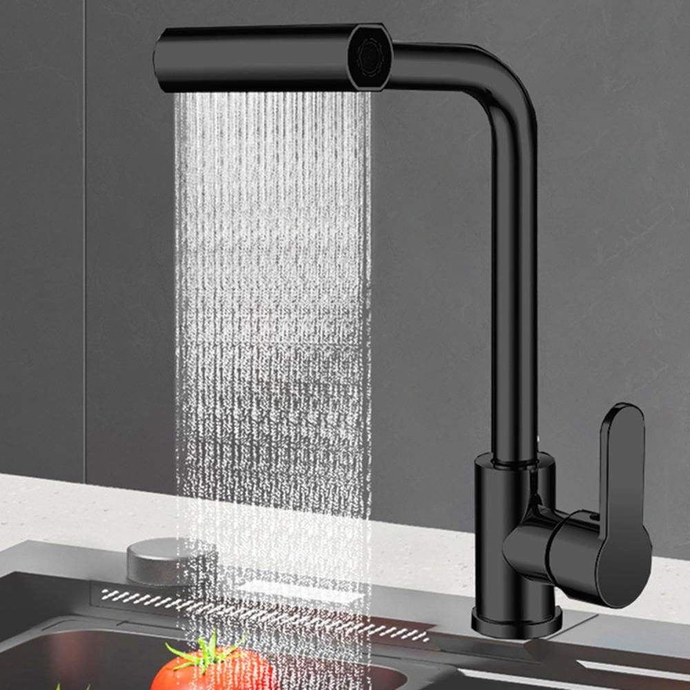 

Waterfall Design Kitchen Faucet in Plastic steel with 360° Rotating Spray Head for Hot and Cold Water Mixing Sink Faucet G1/2