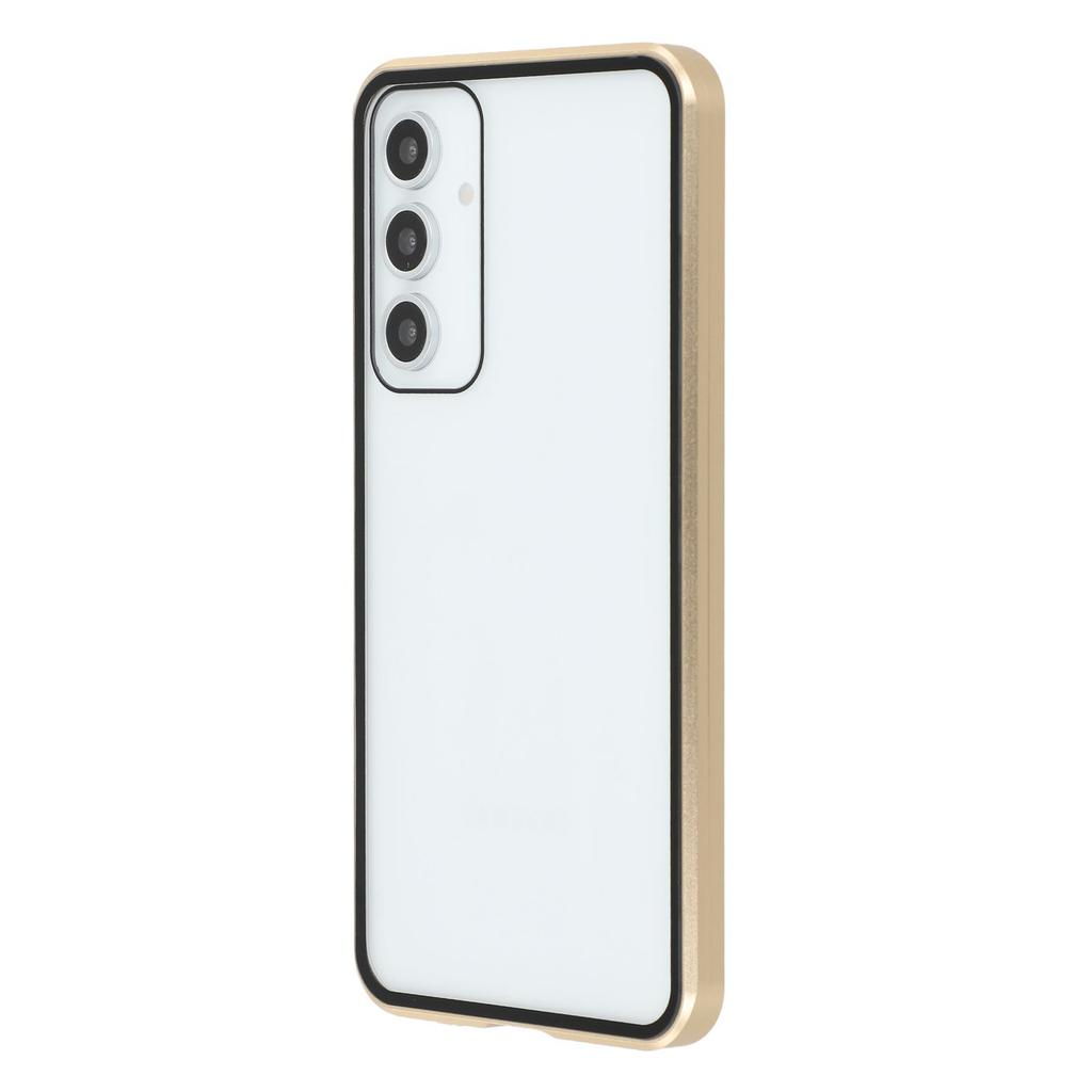 For Samsung Galaxy A16 5G/A16 4G Case with Anti-Spy Screen Protector Tempered Glass Metal Phone Cover Magnetic Clasp